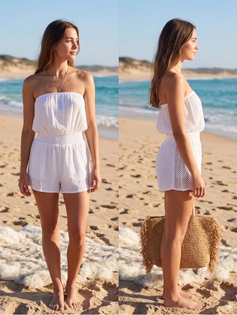 Sensea cover up romper for swimwear new with tags